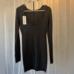 Elegant Black Long Sleeve Dress